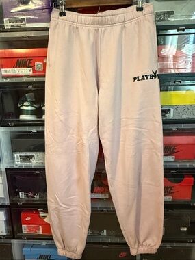 PLAYBOY Light Pink Fleece Joggers